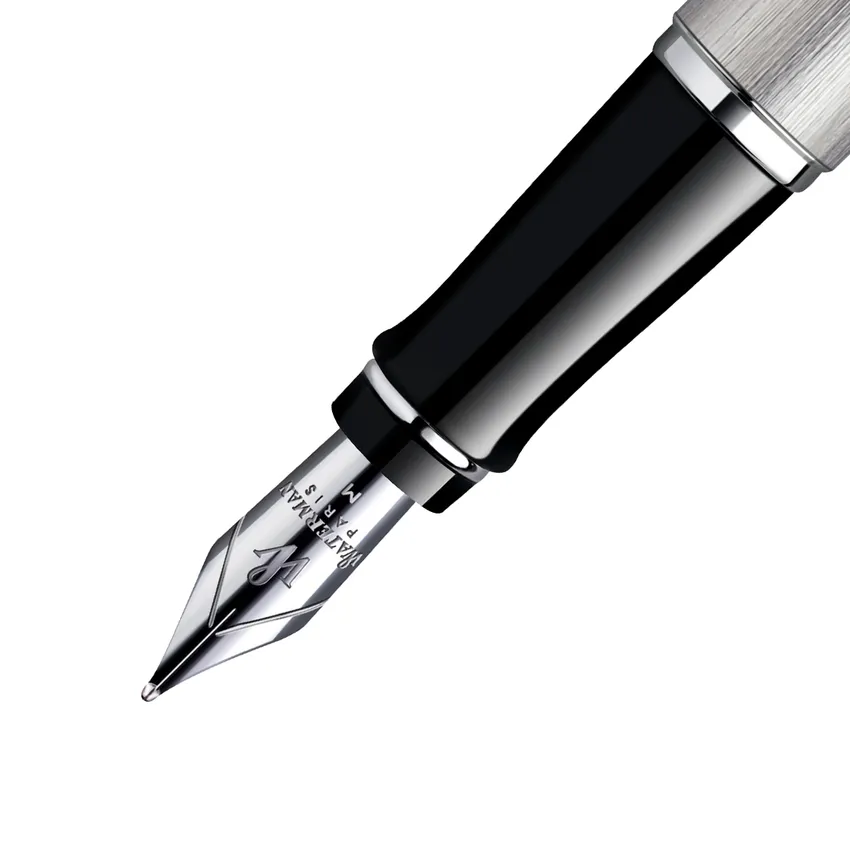 Waterman Expert Stainless Steel Chrome Trim Fountain Pen - Medium