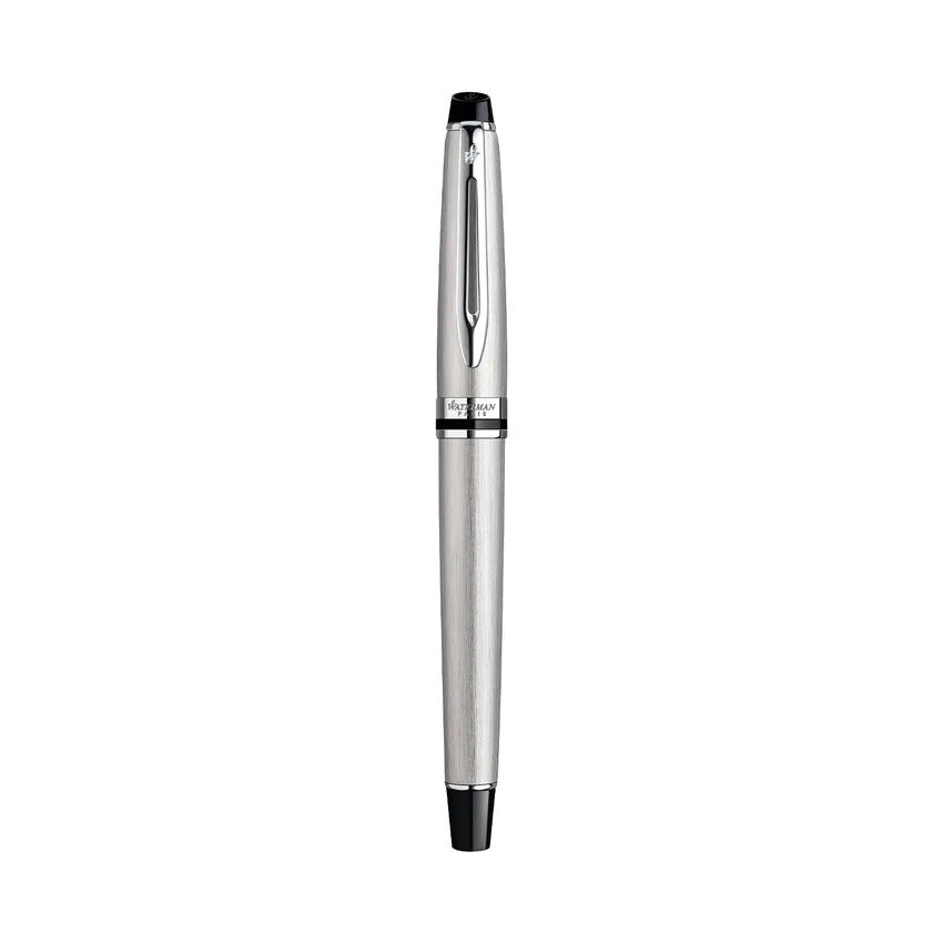 Waterman Expert Stainless Steel Chrome Trim Fountain Pen - Medium