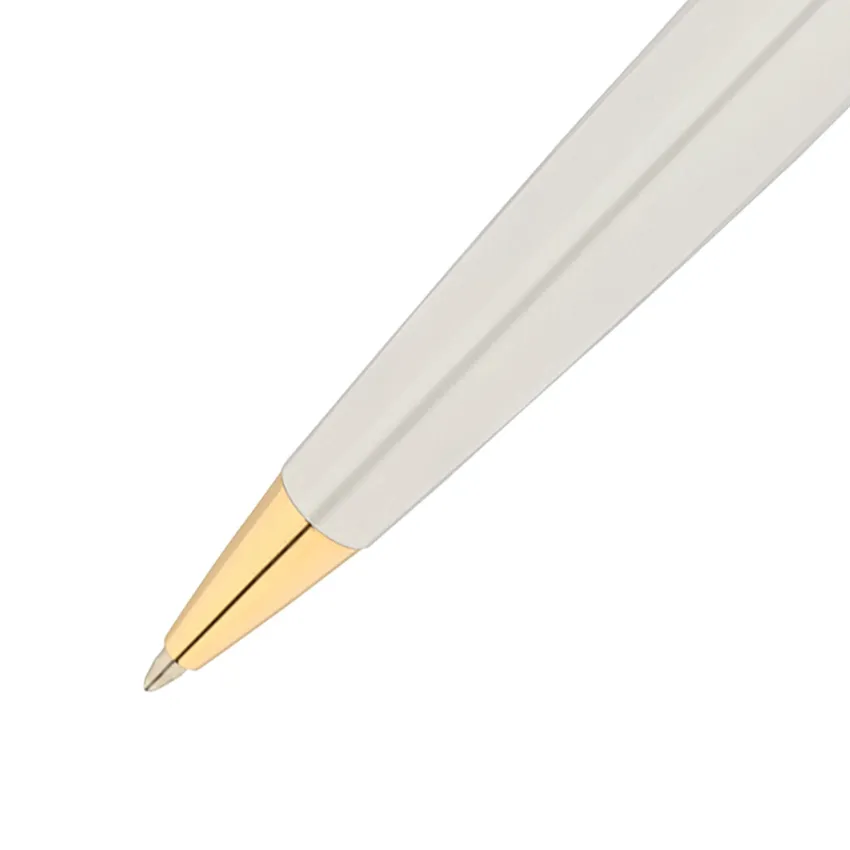 Waterman Expert Ivory White Gold Trim Ballpoint Pen