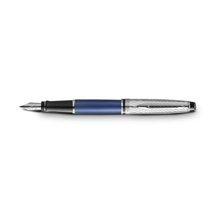 Waterman Expert L'essence Du Bleu Chrome Trim Fountain Pen - Medium