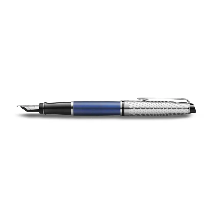 Waterman Expert L'essence Du Bleu Chrome Trim Fountain Pen - Medium