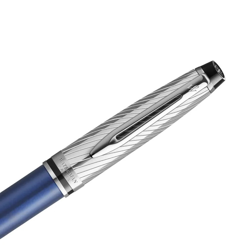 Waterman Expert L'essence Du Bleu Chrome Trim Fountain Pen - Medium