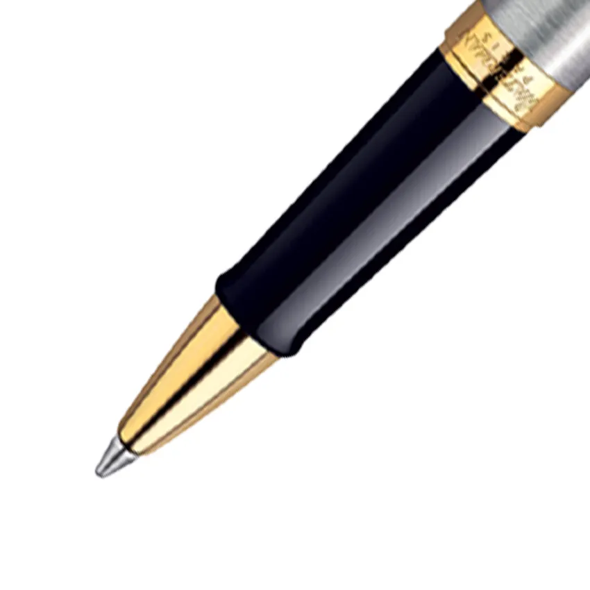 Waterman Hemisphere Stainless Steel Gold Trim Rollerball Pen