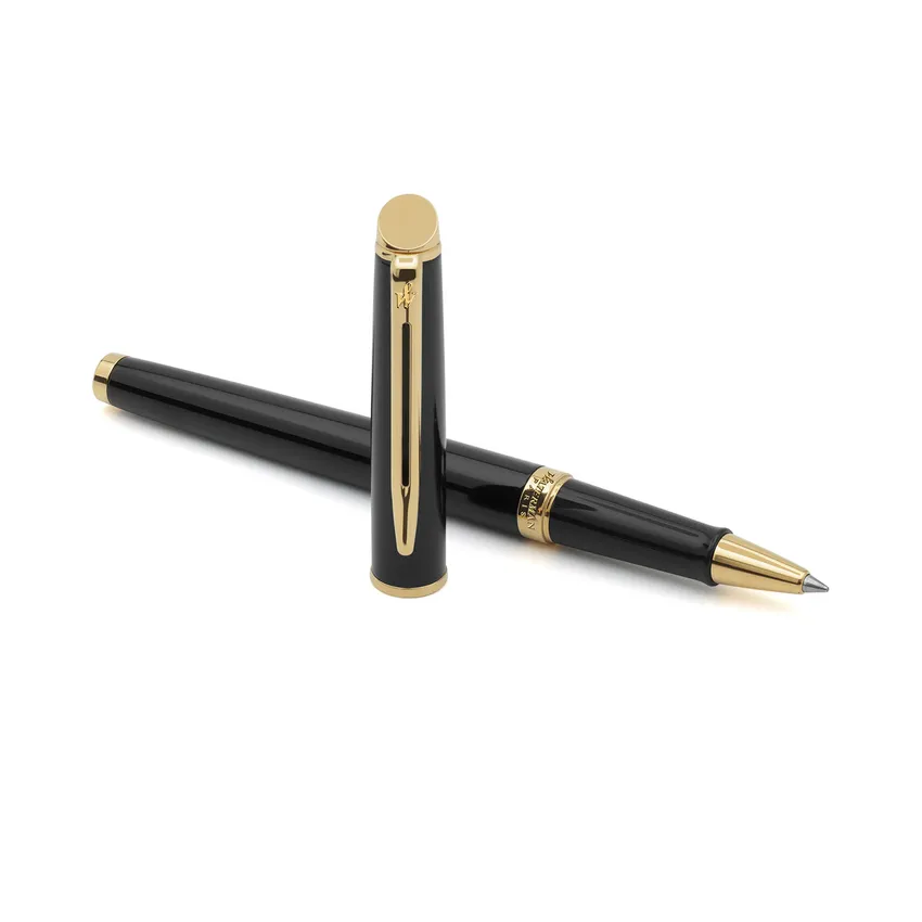 Waterman Hemisphere Mars Black Gold Trim Rollerball Pen