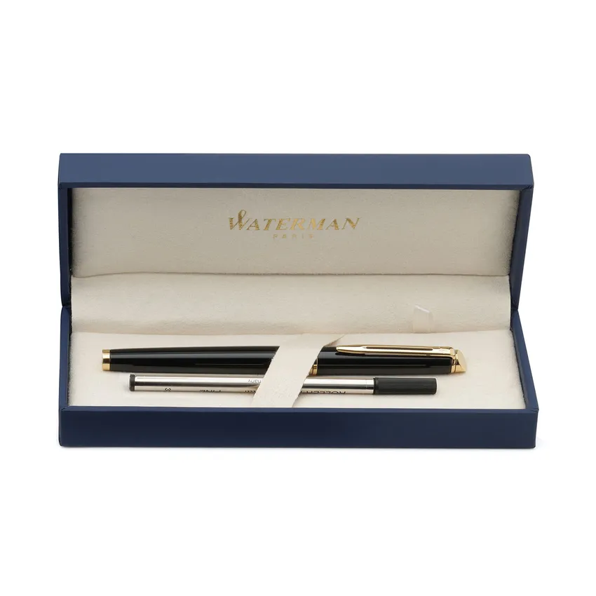 Waterman Hemisphere Mars Black Gold Trim Rollerball Pen