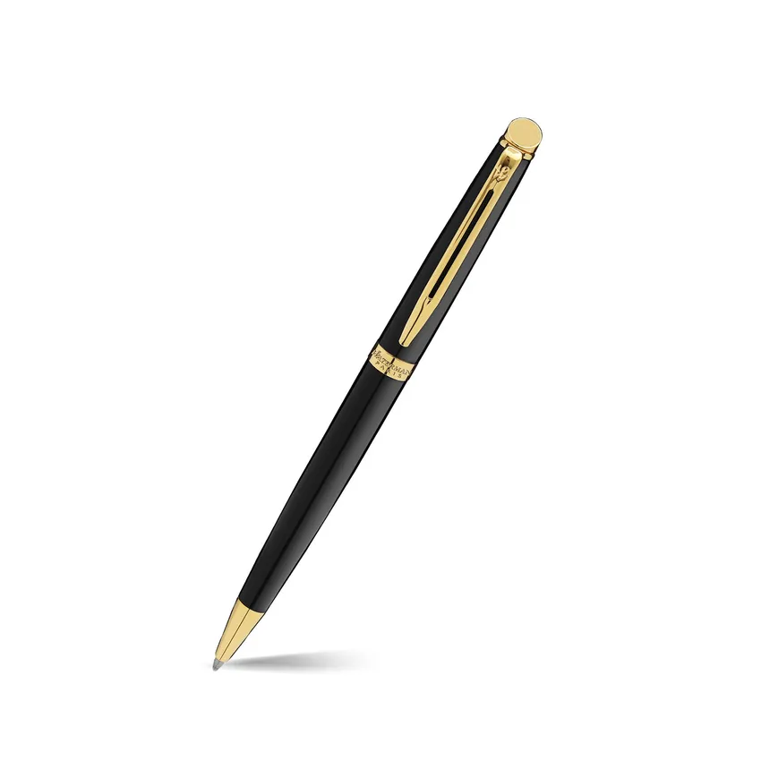 Waterman Hemisphere Mars Black Gold Trim Ballpoint Pen