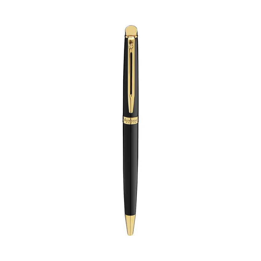 Waterman Hemisphere Mars Black Gold Trim Ballpoint Pen