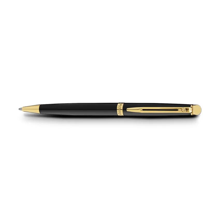 Waterman Hemisphere Mars Black Gold Trim Ballpoint Pen