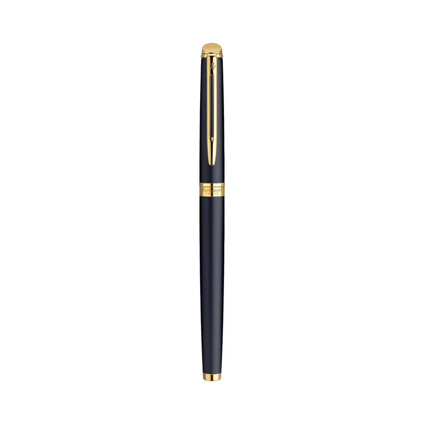 Waterman Hemisphere Matte Black Gold Trim Rollerball Pen