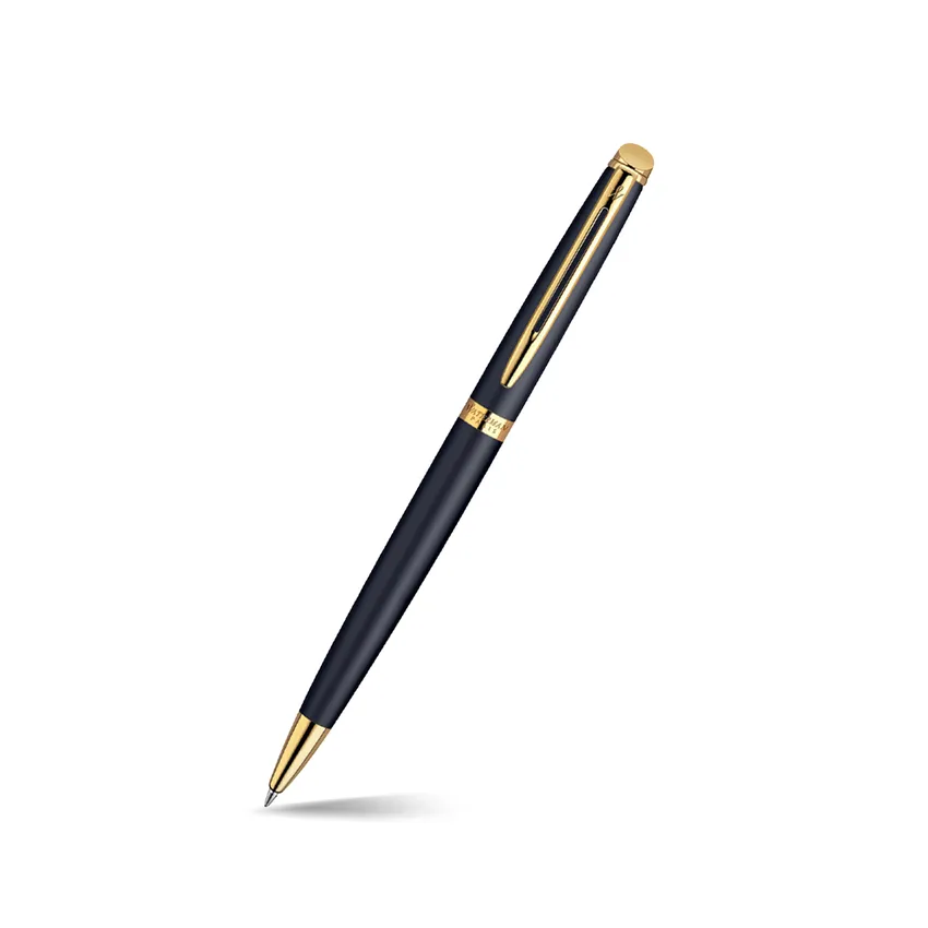 Waterman Hemisphere Matte Black Gold Trim Ballpoint Pen