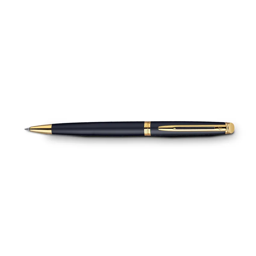 Waterman Hemisphere Matte Black Gold Trim Ballpoint Pen