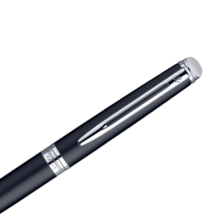 Waterman Hemisphere Matte Black Chrome Trim Rollerball Pen