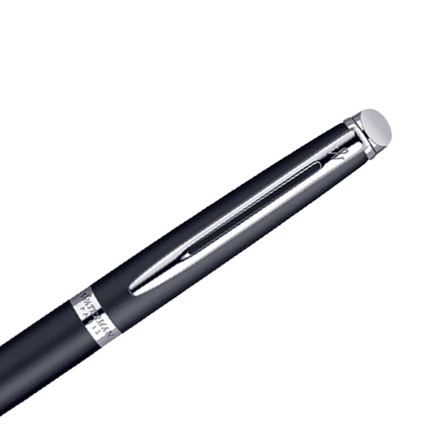 Waterman Hemisphere Matte Black Chrome Trim Ballpoint Pen