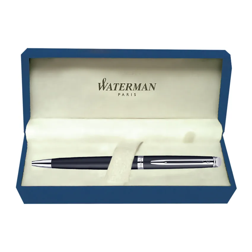 Waterman Hemisphere Matte Black Chrome Trim Ballpoint Pen