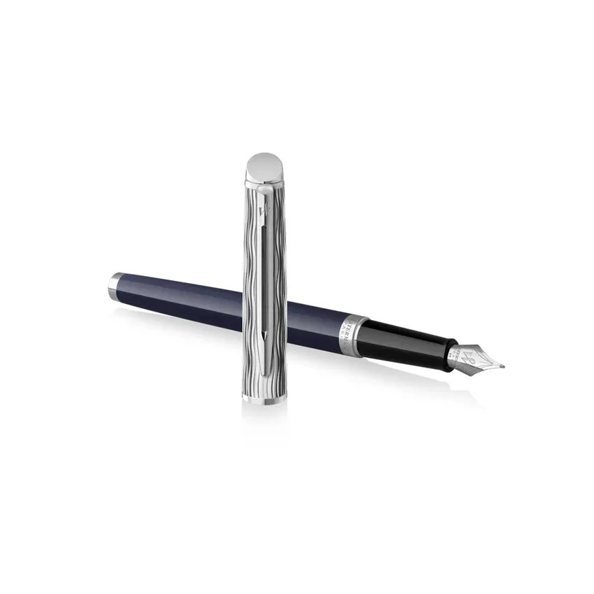 Waterman Hemisphere L'essence Du Bleu Chrome Trim Fountain Pen - Medium