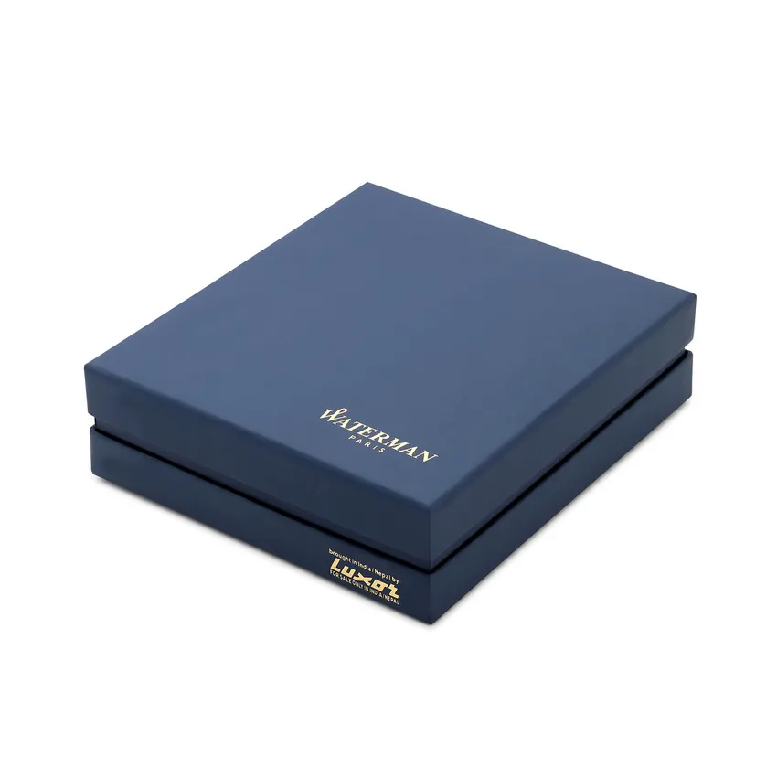 Waterman Hemisphere Matte Black Gold Trims Fountain Pen with Passport Holder