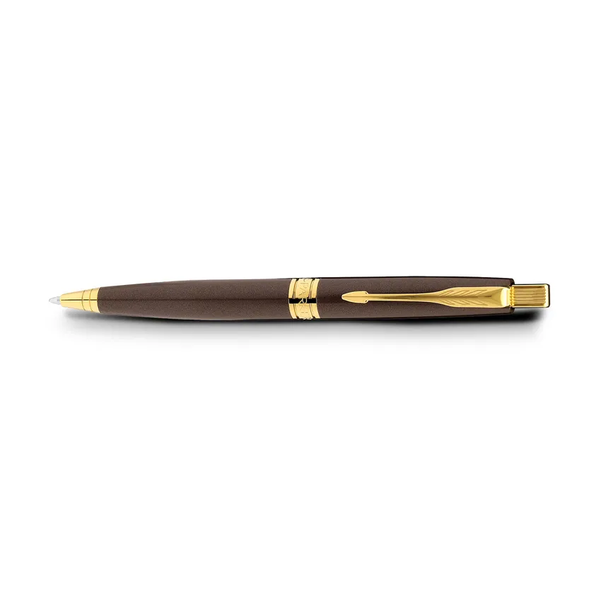 Parker Aster Laque Brown Gold Trim Ballpoint Pen