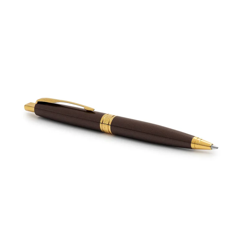 Parker Aster Laque Brown Gold Trim Ballpoint Pen