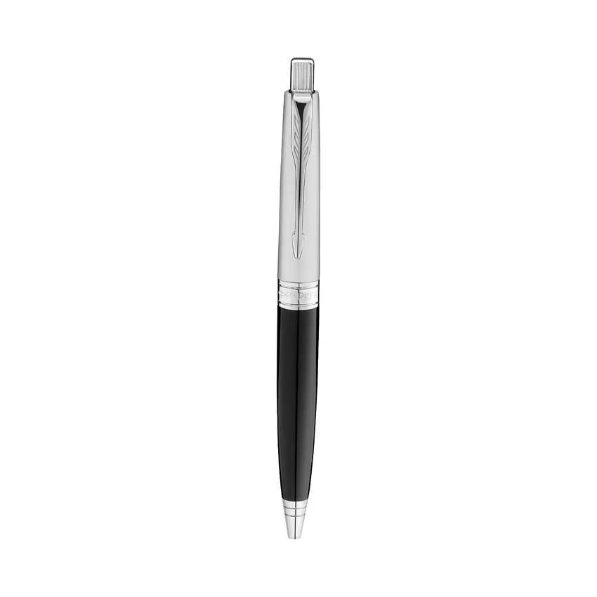 Parker Aster Silver Black Chrome Trim Ballpoint Pen