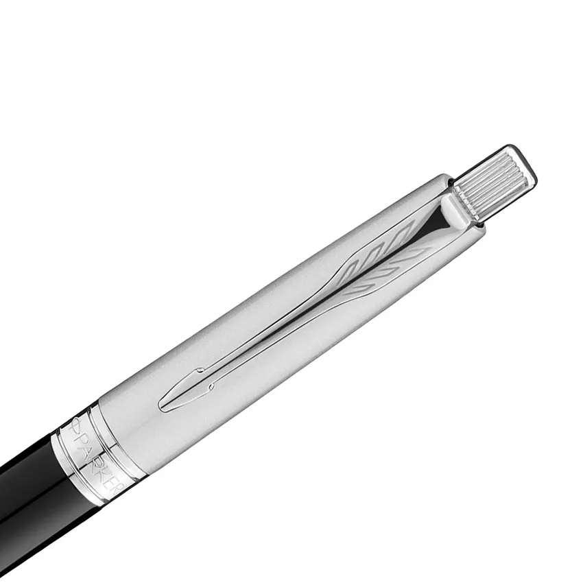 Parker Aster Silver Black Chrome Trim Ballpoint Pen