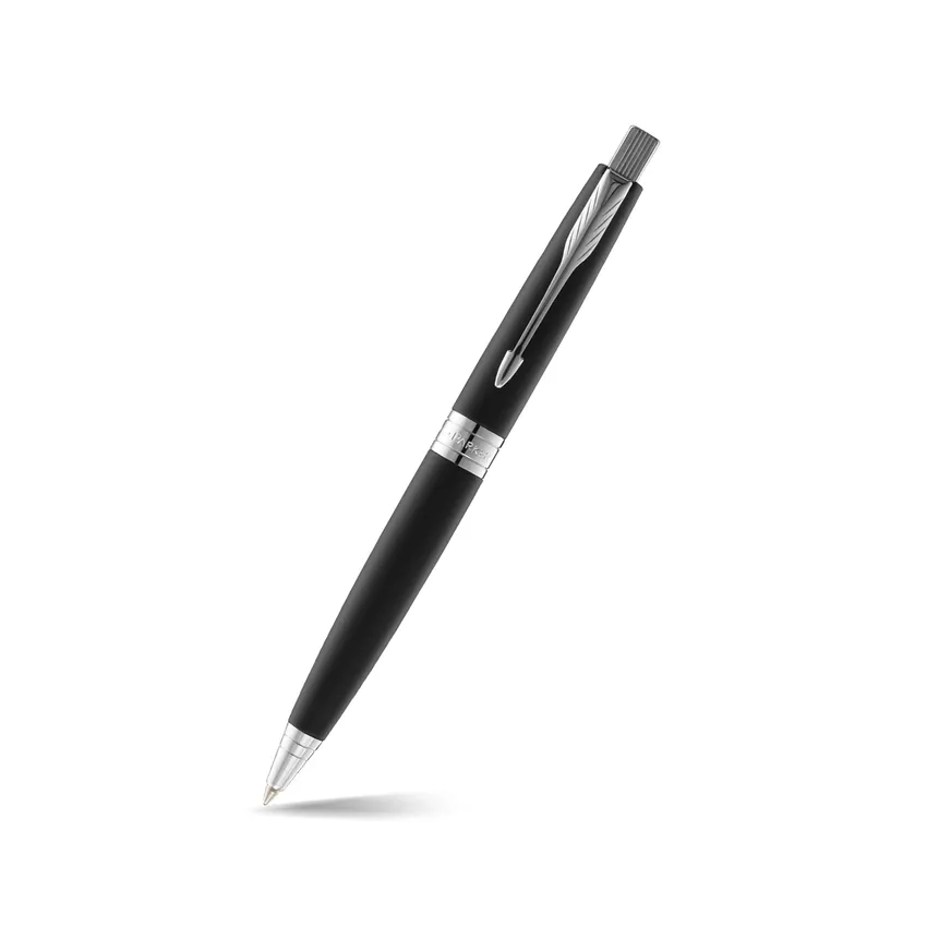 Parker Aster Black Chrome Trim Ballpoint Pen