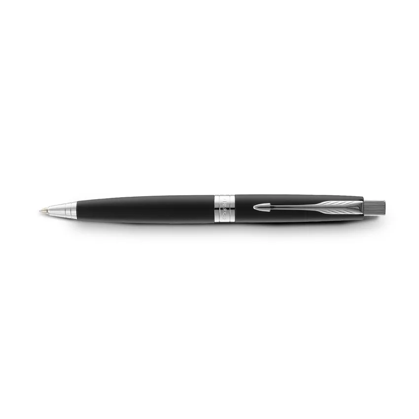 Parker Aster Black Chrome Trim Ballpoint Pen