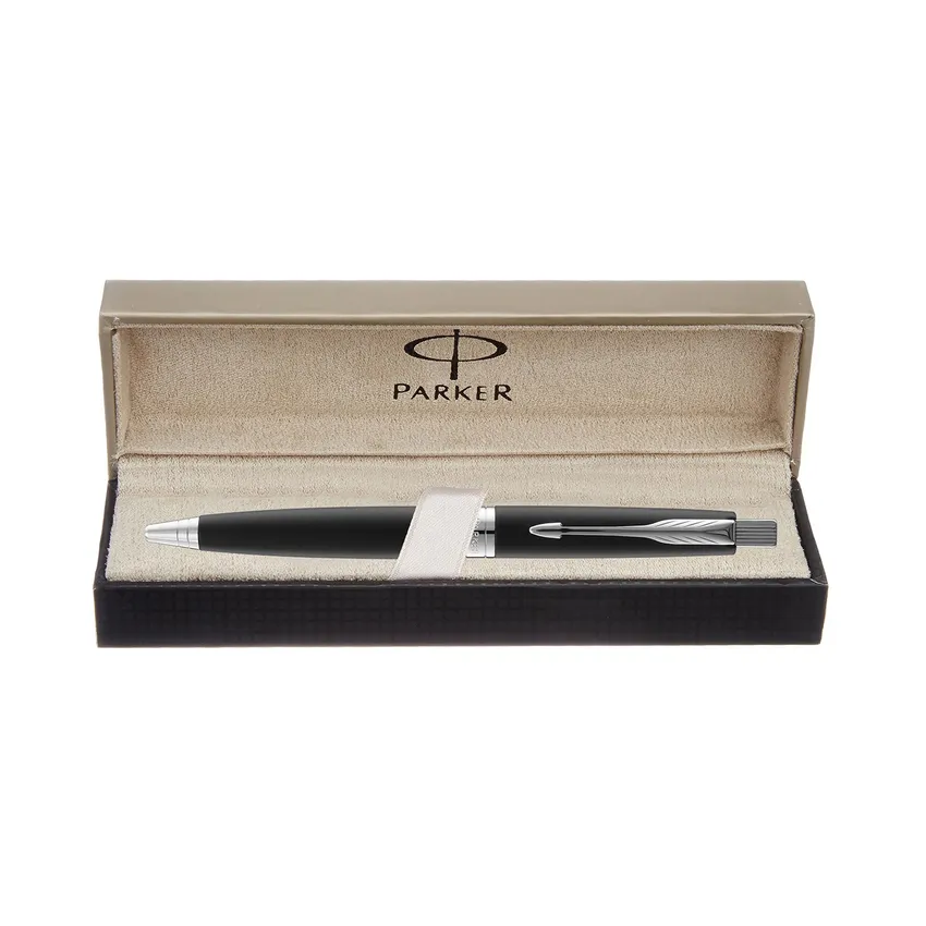 Parker Aster Black Chrome Trim Ballpoint Pen