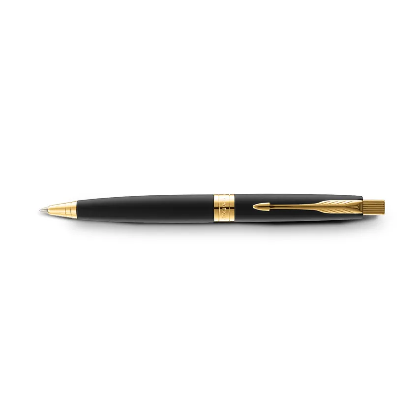 Parker Aster Black Gold Trim Ballpoint Pen