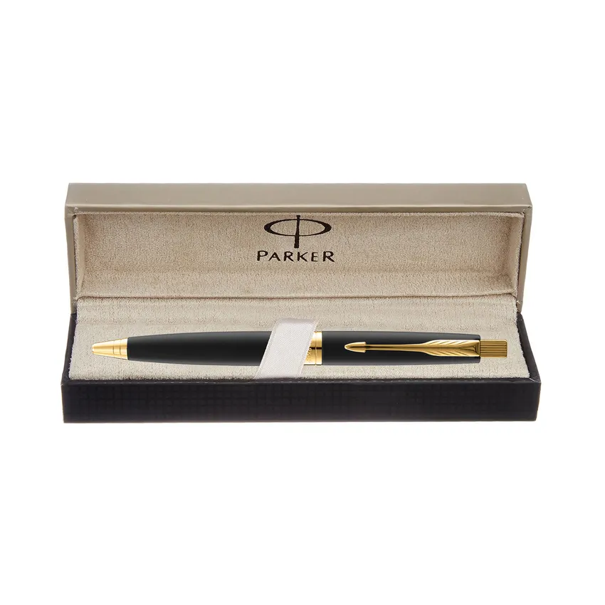 Parker Aster Black Gold Trim Ballpoint Pen