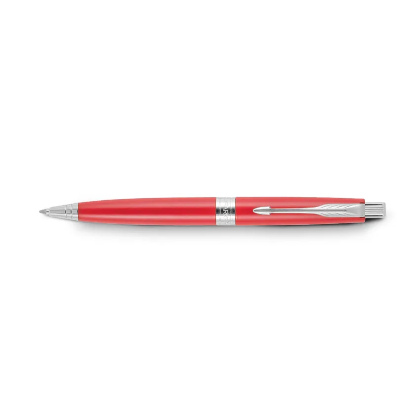 Parker Aster Matte Red Chrome Trim Ballpoint Pen