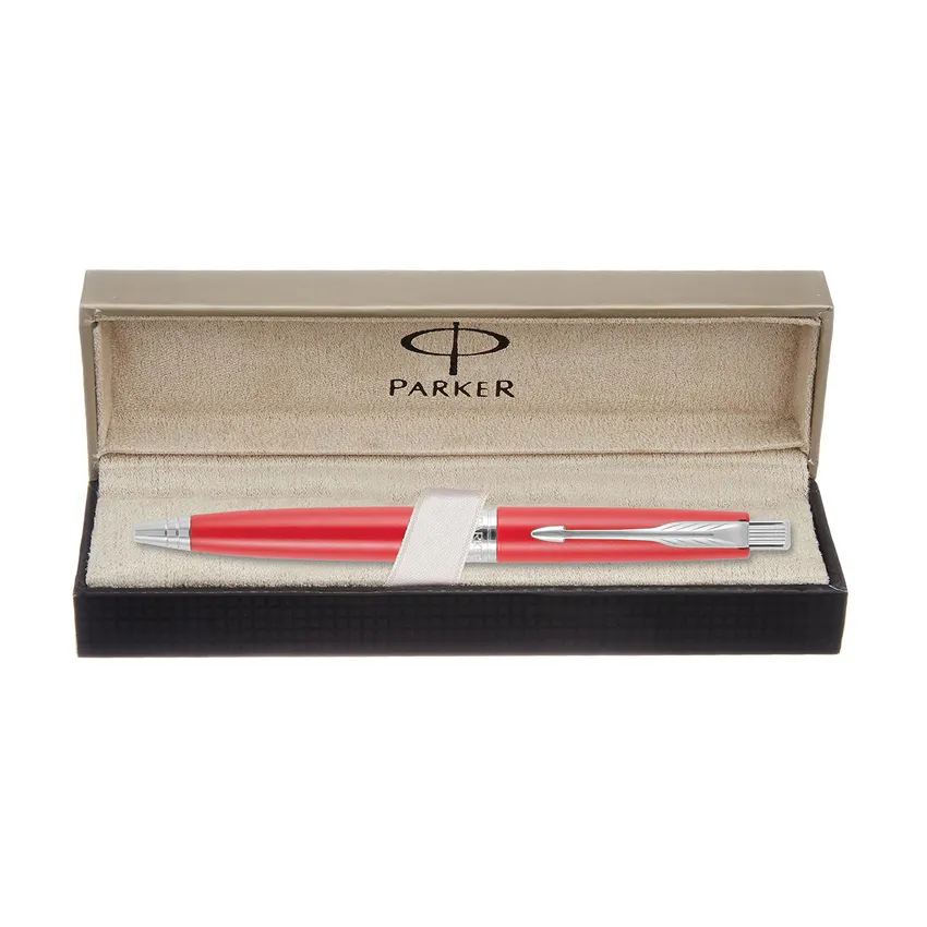 Parker Aster Matte Red Chrome Trim Ballpoint Pen