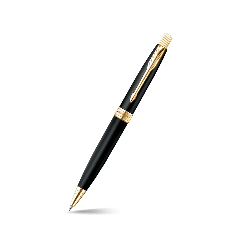 Parker Aster Matte Black Gold Trim Ballpoint Pen