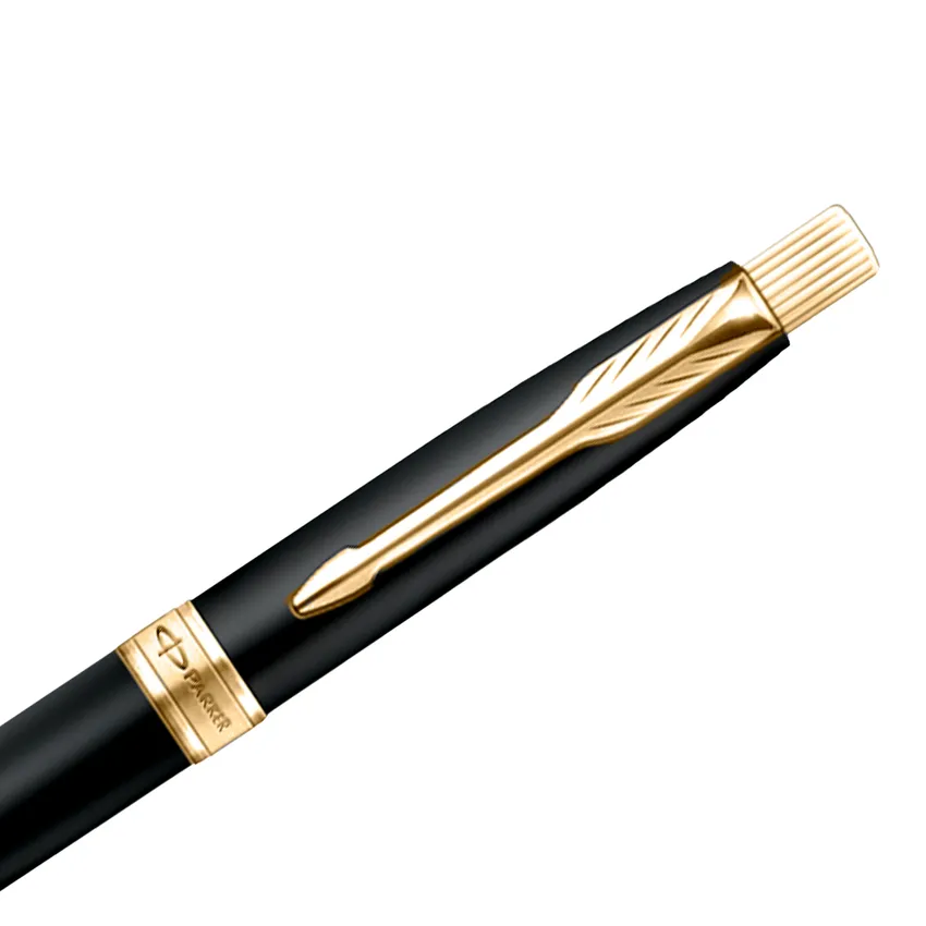 Parker Aster Matte Black Gold Trim Ballpoint Pen