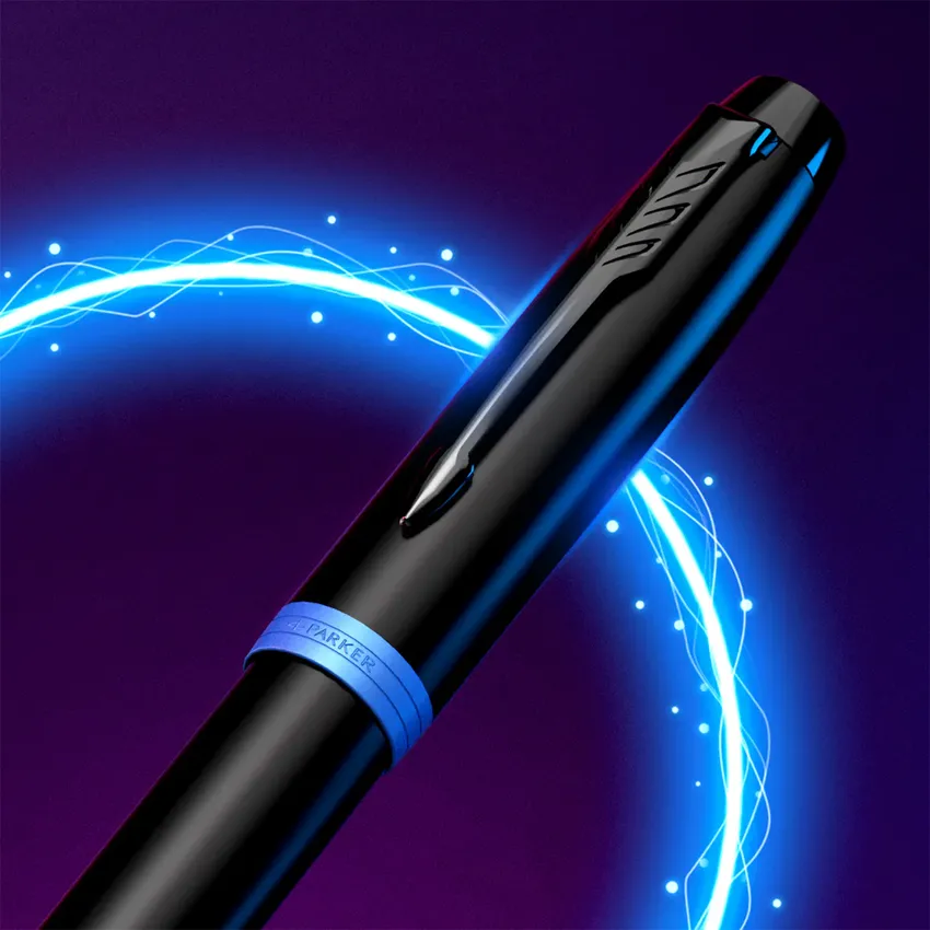 Parker IM Professional Marine Blue Black Trim Ballpoint Pen