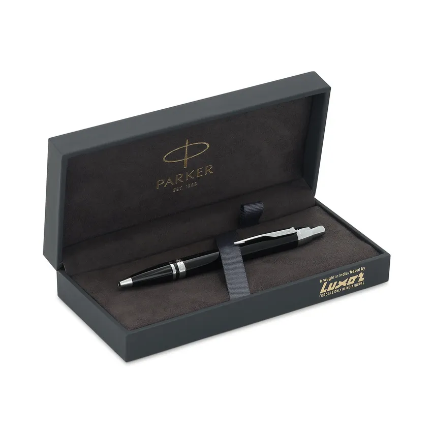 Parker Odyssey Lacque Black Chrome Trim Ballpoint Pen