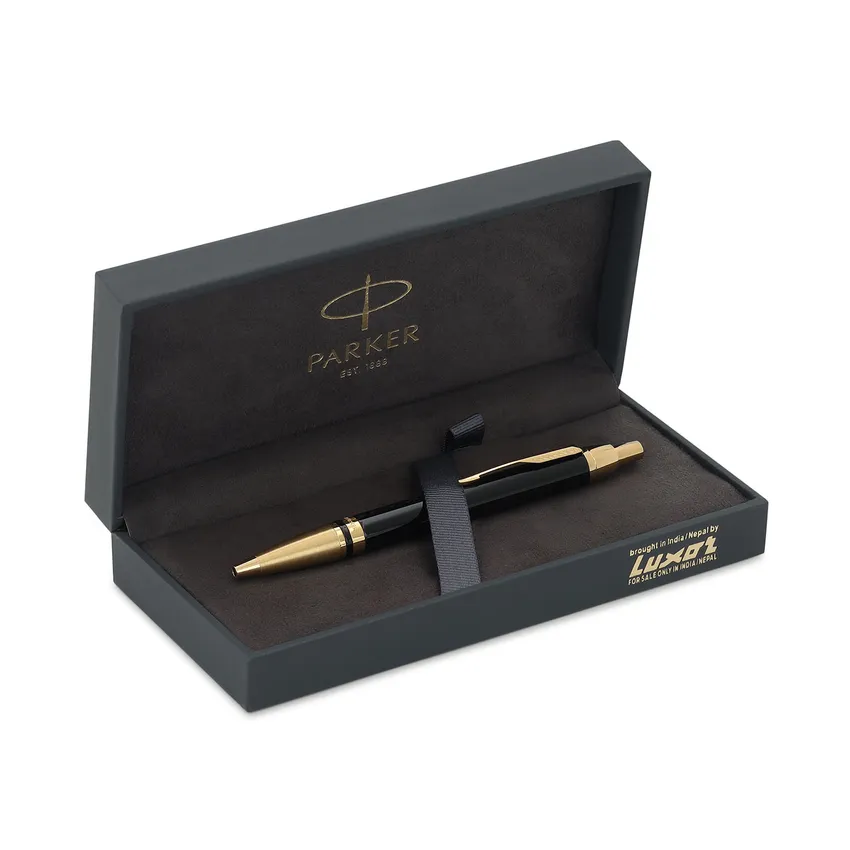 Parker Odyssey Lacque Black Gold Trim Ballpoint Pen