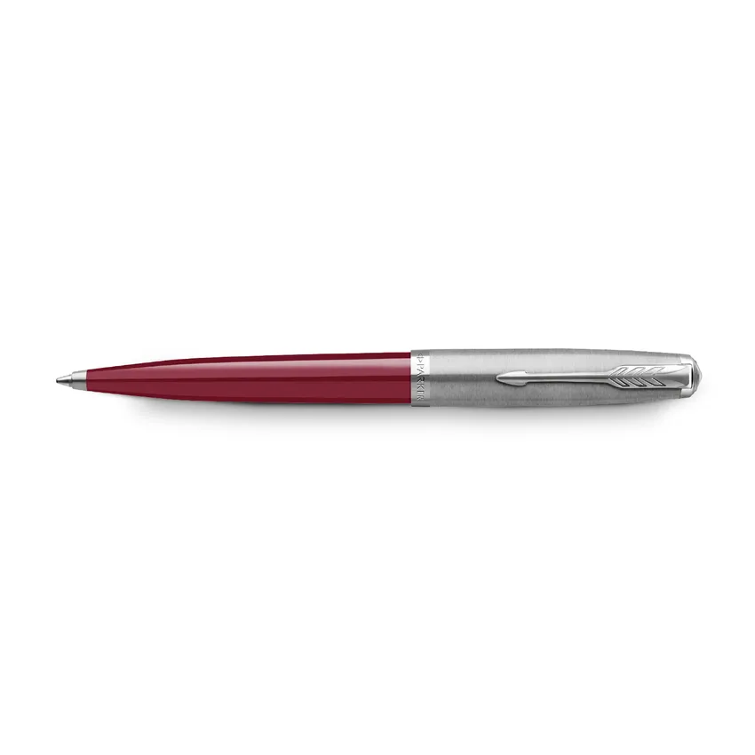 Parker 51 Burgundy Chrome Trim Ballpoint Pen