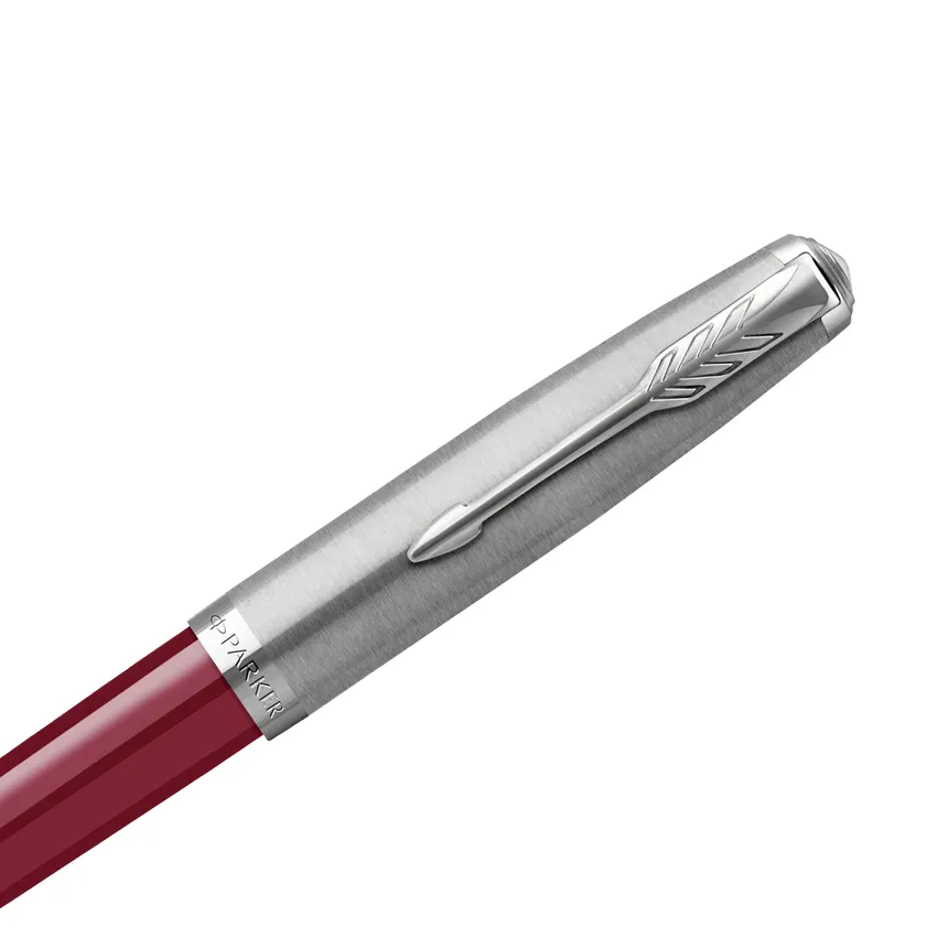 Parker 51 Burgundy Chrome Trim Ballpoint Pen