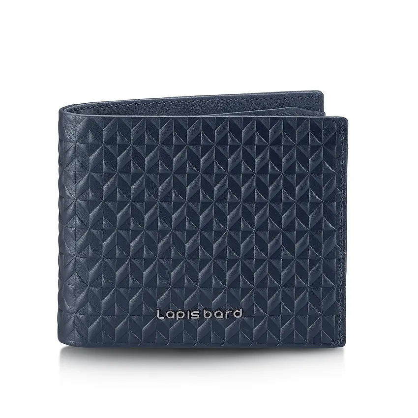 Lapis Bard Enigma Bi-Fold Wallet - Navy