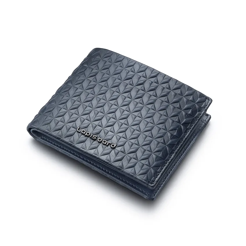 Lapis Bard Enigma Bi-Fold Wallet - Navy