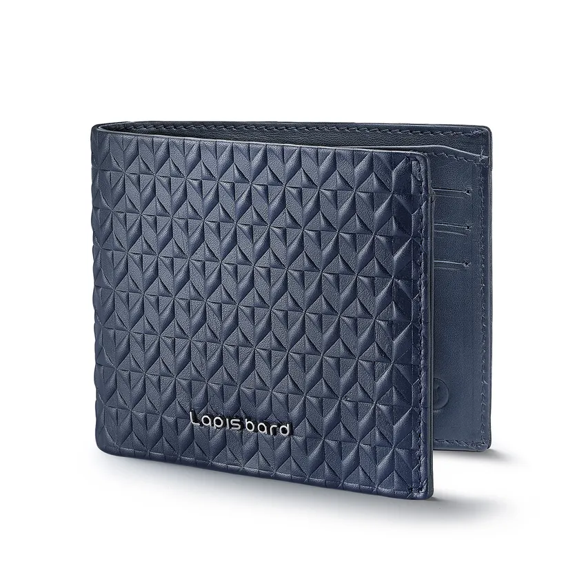 Lapis Bard Enigma Bi-Fold Wallet - Navy