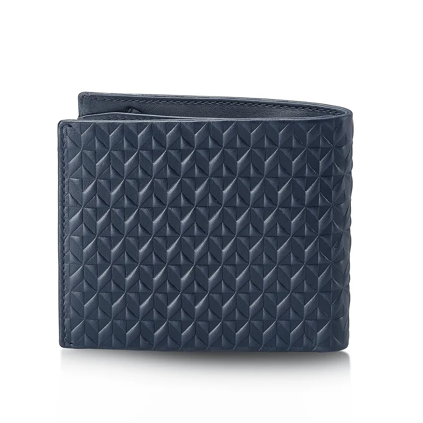 Lapis Bard Enigma Bi-Fold Wallet - Navy