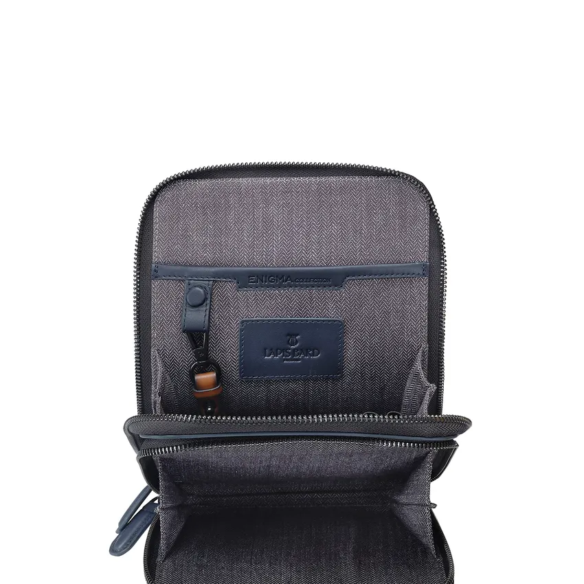 Lapis Bard Enigma Crossbody Travel Bag - Navy