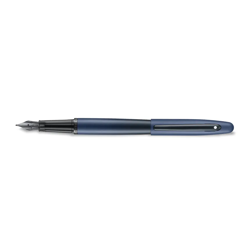 Sheaffer VFM 9429 Matte Blue Fountain Pen with Matte Black Trims - Medium