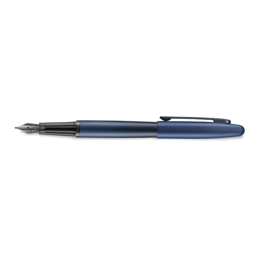 Sheaffer VFM 9429 Matte Blue Fountain Pen with Matte Black Trims - Medium