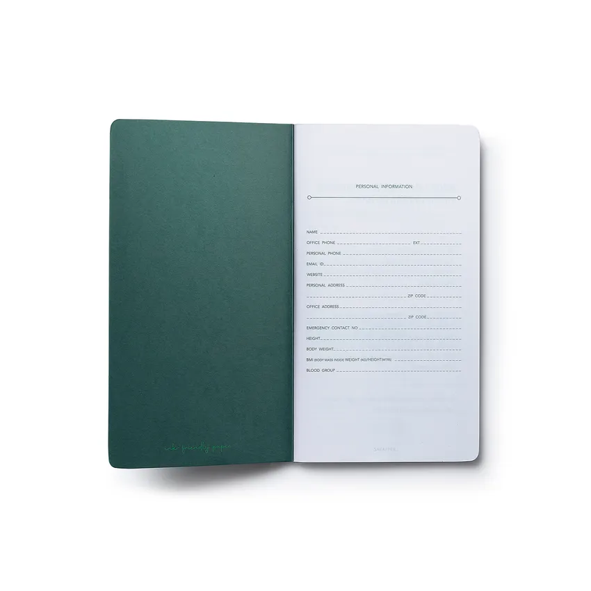 Sheaffer Quikfill 90 GSM Goal Notebook Pack of 2 - Green