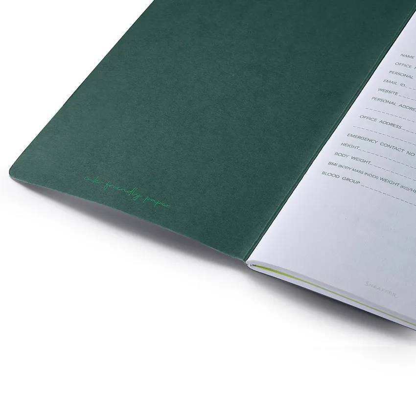 Sheaffer Quikfill 90 GSM Goal Notebook Pack of 2 - Green