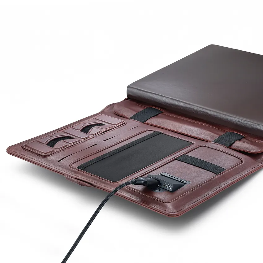 Sheaffer Superbook 12000mAh Power Bank Organizer - Brown