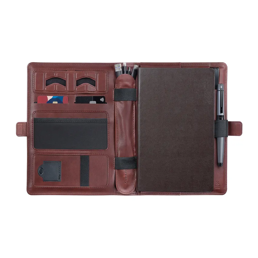 Sheaffer Superbook 12000mAh Power Bank Organizer - Brown