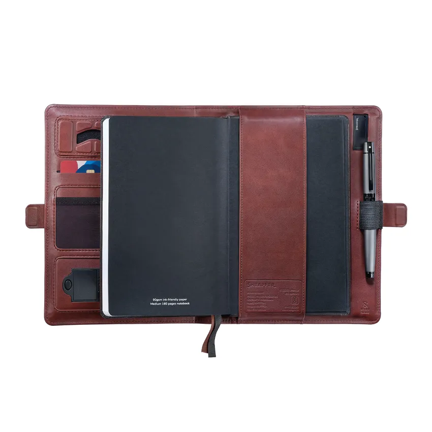 Sheaffer Superbook 12000mAh Power Bank Organizer - Brown